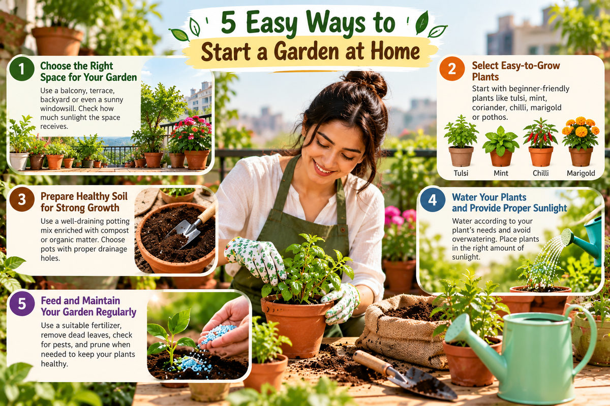 5 Easy Ways to Start a Garden at Home